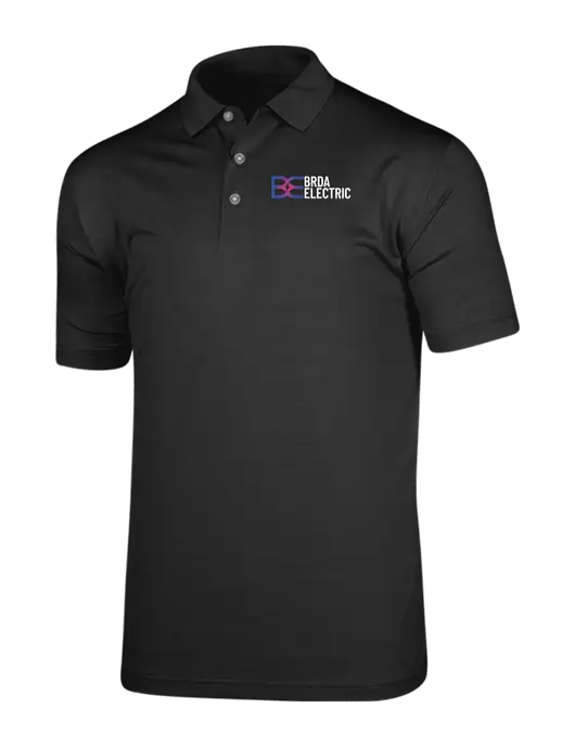 Callaway Vibrant Black Ventilated Polo w/Brda Electric Logo