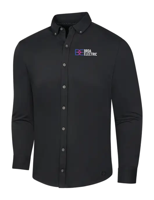 OGIO Blacktop Modern Code Stretch Button-Up Shirt w/Brda Electric Logo