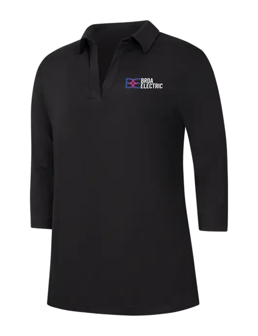 Womens Black Luxe Knit Tunic w/Brda Electric Logo