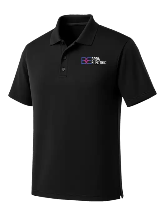 Black Dry Zone UV Micro Mesh Polo w/Brda Electric Logo