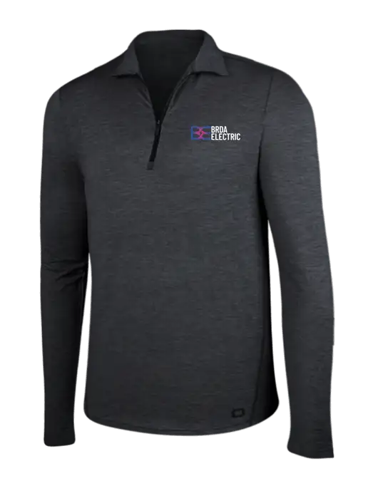 OGIO Blacktop Heather Endurance Force 1/4 Zip w/Brda Electric Logo