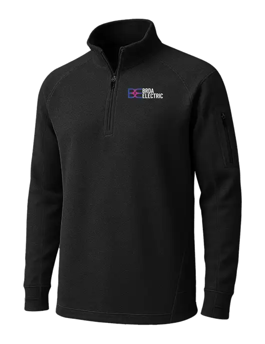 Black Tech Fleece 1/4 Zip Pullover w/Brda Electric Logo