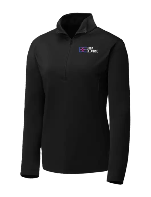 Black Womens Posicharge Competitor ¼ Zip Pullover w/Brda Electric Logo