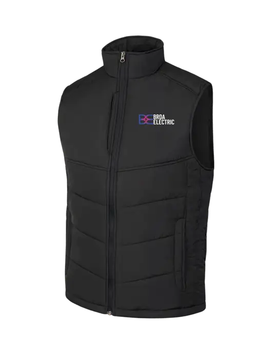 Black/Black Puffy Vest w/Brda Electric Logo