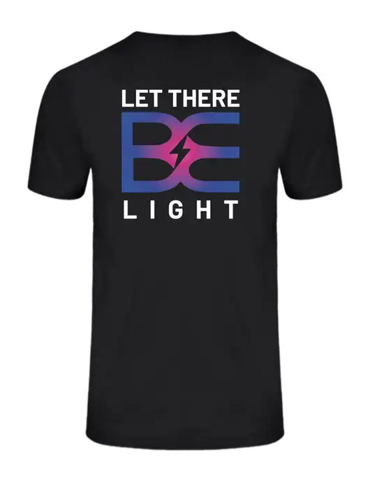 Ring Spun Jet Black 4.5 oz T-Shirt w/Brda Electric Logo, Brda Electric Logo