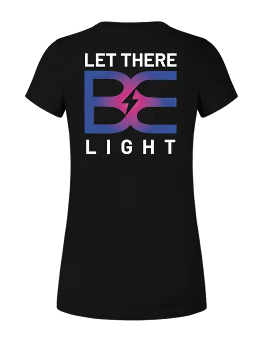 Womens Ring Spun Jet Black 4.5 oz T-Shirt w/Brda Electric Logo, Brda Electric Logo