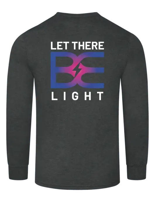 Simply Soft Long Sleeve Black Frost 4.5 oz, Poly/Combed Ring Spun Cotton T-Shirt w/Brda Electric Logo, Brda Electric Logo