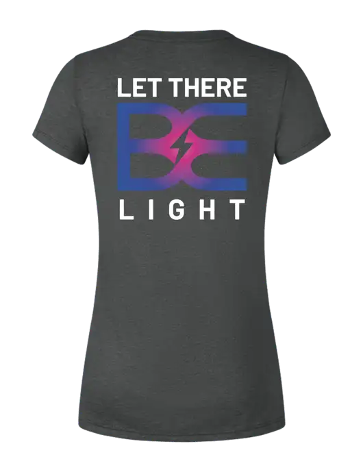 Womens Simply Soft V-Neck Black Frost 4.5oz  Poly/Combed Ring Spun Cotton T-Shirt w/Brda Electric Logo, Brda Electric Logo