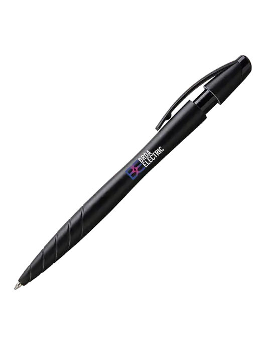 Awali Black Metallic Pen - Black Ink w/Brda Electric Logo