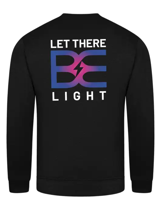 Black 7.8 oz Ring Spun Crew Sweatshirt w/Brda Electric Logo, Brda Electric Logo