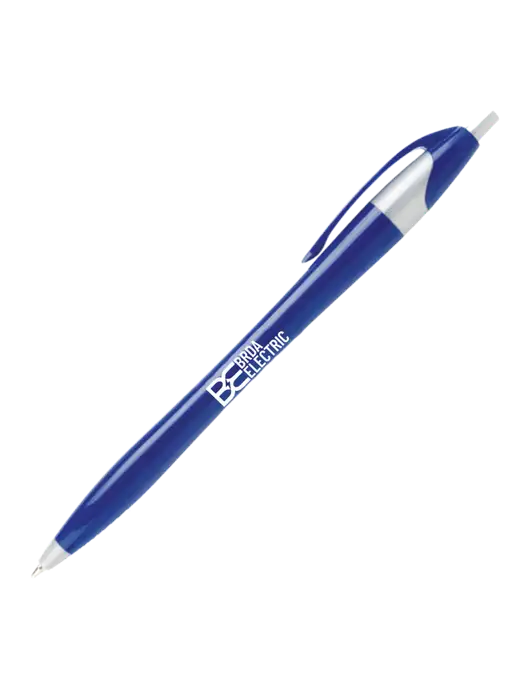 Novella Navy/Silver Corporate Pen- Blue Ink w/Brda Electric Logo