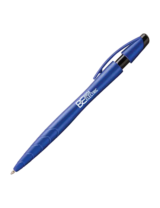 Awali Blue Metallic Pen - Black Ink w/Brda Electric Logo