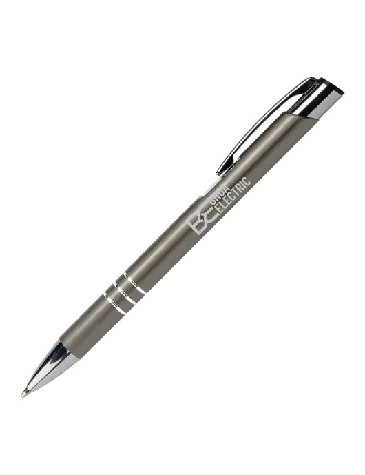 Laurent Gunmetal Pen - Black Ink w/Brda Electric Logo