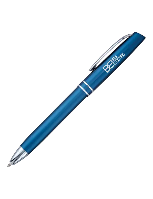 Blue Anguilla Black Ink Pen w/Brda Electric Logo