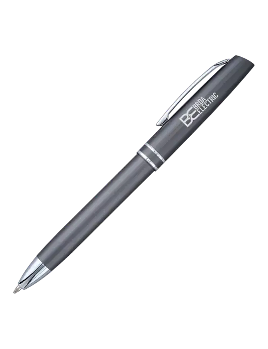 Gunmetal Anguilla Black Ink Pen w/Brda Electric Logo