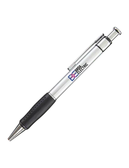 Malta Silver Pen - Black Ink w/Brda Electric Logo
