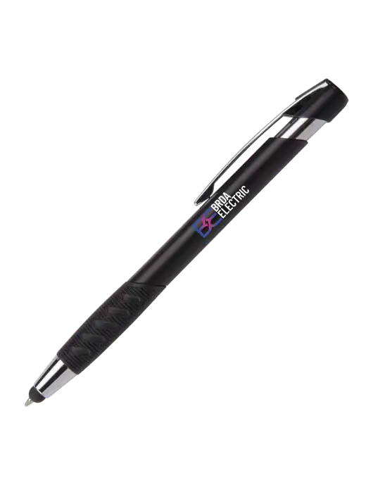 Alize Black Stylus Black Ink Pen w/Brda Electric Logo