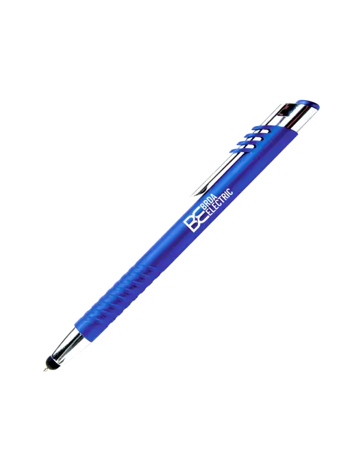 Schirhart Blue Stylus Pen - Blue Ink w/Brda Electric Logo