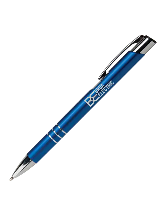 Laurent Blue Pen - Black Ink w/Brda Electric Logo