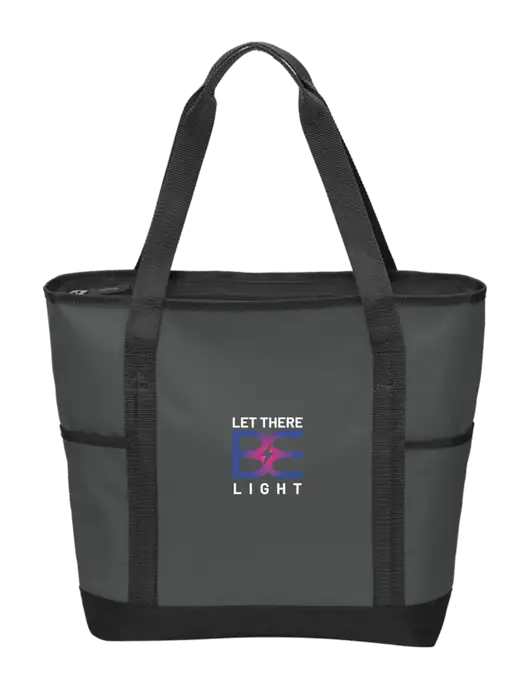 On the Go Charcoal/Black Tote  w/Brda Electric Logo
