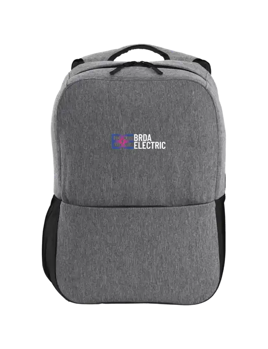 Access Square Laptop Graphite Heather/Black Backpack w/Brda Electric Logo
