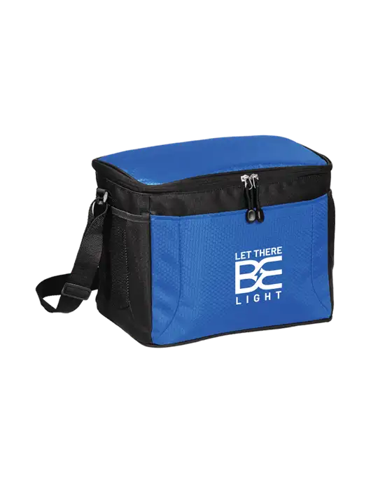 12 Can Twilight Blue/Black Cube Cooler  w/Brda Electric Logo
