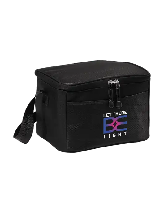 6 Can Black/Black Cube Cooler w/Brda Electric Logo