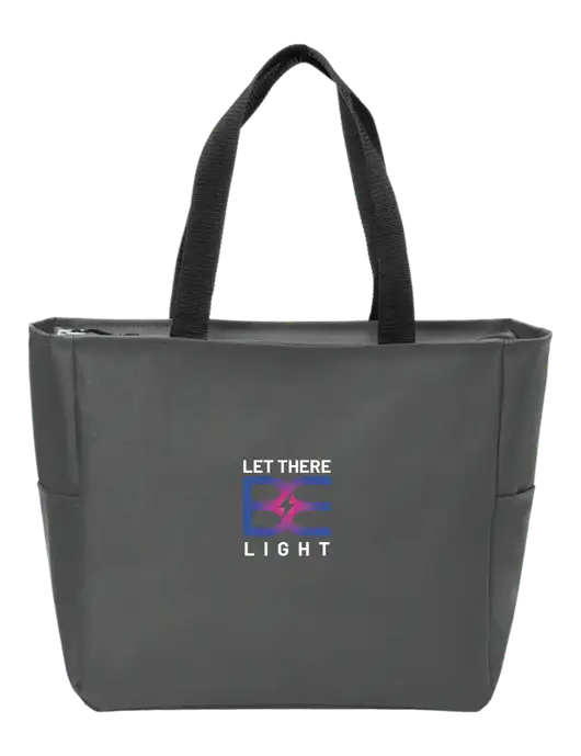 Everyday Charcoal Zip Tote Dark w/Brda Electric Logo