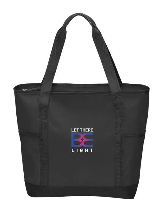 On the Go Black/Black Tote w/Brda Electric Logo