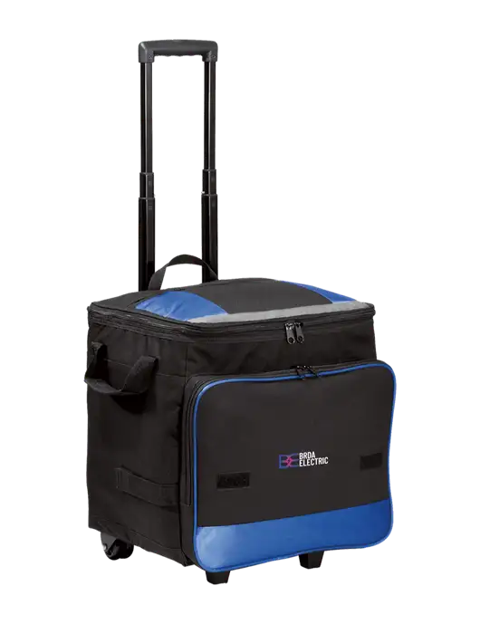 Twilight Blue Rolling Cooler w/Brda Electric Logo