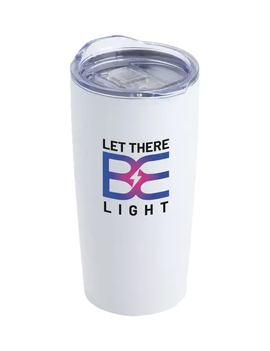 Society White 20 oz Insulated Tumbler w/Brda Electric Logo