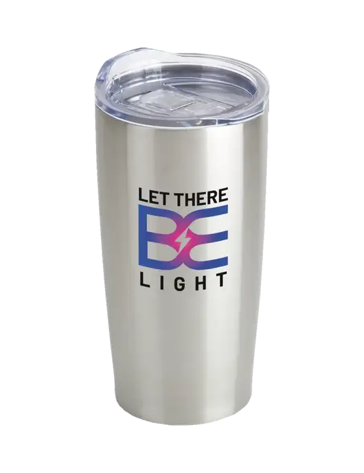 Society Silver 20 oz Insulated Tumbler w/Brda Electric Logo