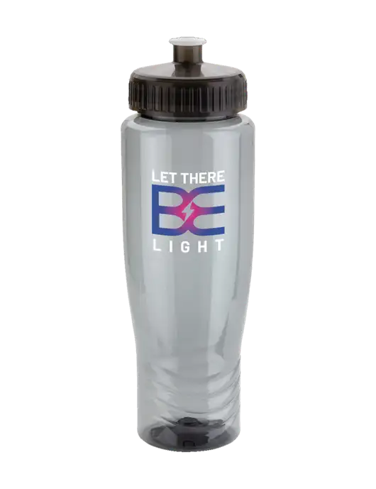 Roam Smoke 28 oz Eco-Polyclear Bottle with Push Pull Lid w/Brda Electric Logo