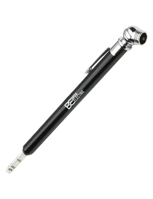 Quick View Black Tire Gauge w/Brda Electric Logo