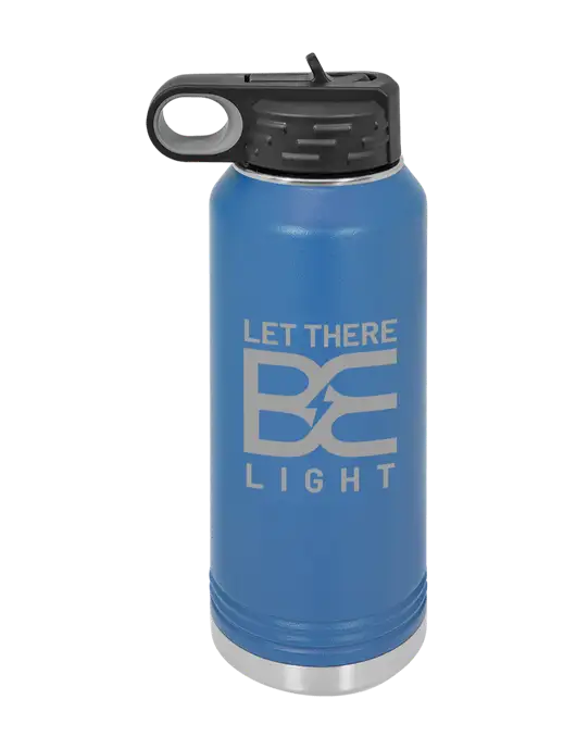 Polar Camel 32 oz Powder Coated Royal Vacuum Insulated Water Bottle w/Brda Electric Logo