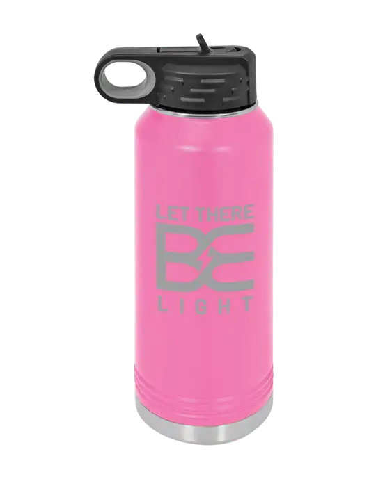 Polar Camel 32 oz Powder Coated Pink Vacuum Insulated Water Bottle w/Brda Electric Logo