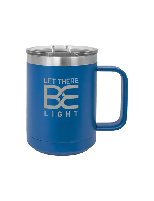 Polar Camel 15 oz Powder Coated Royal Vacuum Insulated Mug with Slider Lid w/Brda Electric Logo