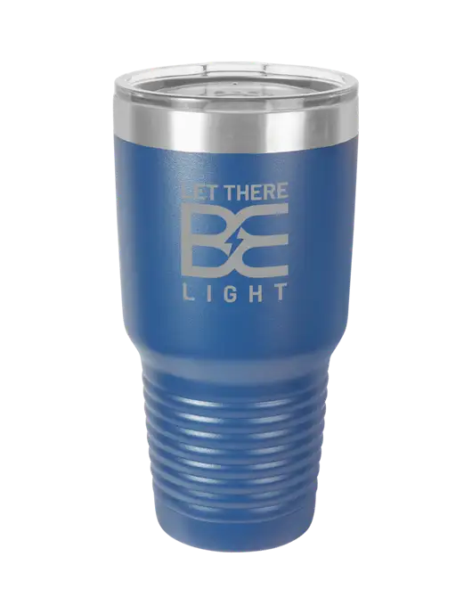 Polar Camel 30 oz Powder Coated Royal Vacuum Insulated Tumbler w/Brda Electric Logo