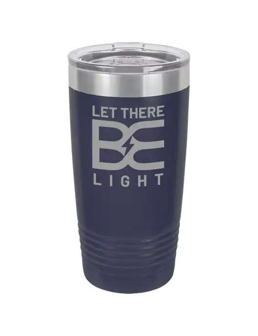 Polar Camel 20 oz Powder Coated Navy Vacuum Insulated Tumbler w/Brda Electric Logo