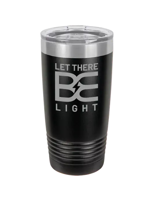 Polar Camel 20 oz Powder Coated Black Vacuum Insulated Tumbler w/Brda Electric Logo