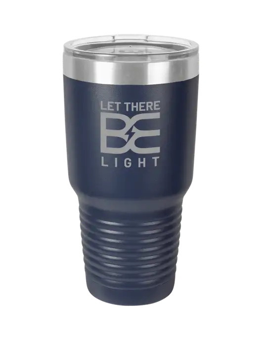 Polar Camel 30 oz Powder Coated Navy Vacuum Insulated Tumbler w/Brda Electric Logo