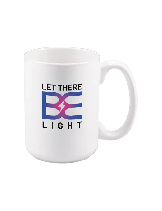 15 oz White Ceramic Mug w/Brda Electric Logo
