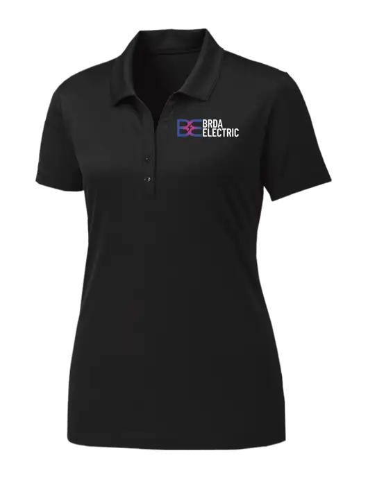 Womens Black PosiCharge Competitor Polo w/Brda Electric Logo