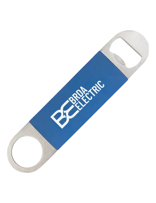 Royal Bottle Opener with Silicone Grip w/Brda Electric Logo