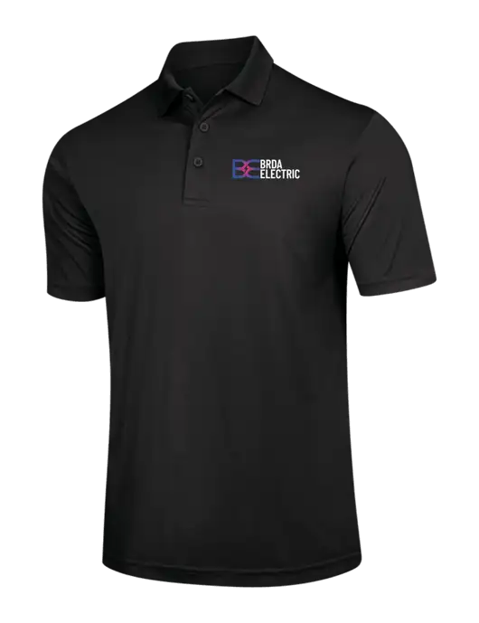 Black PosiCharge Competitor Polo w/Brda Electric Logo