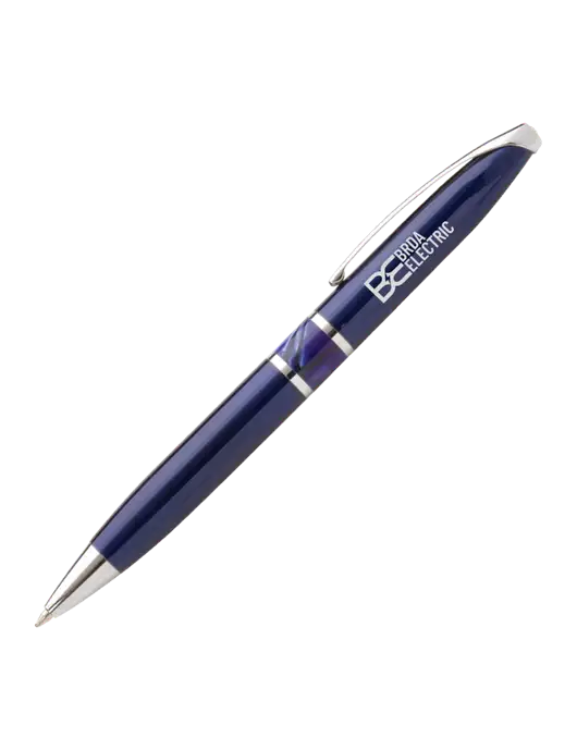 Illusion Navy Pen - Black Ink w/Brda Electric Logo