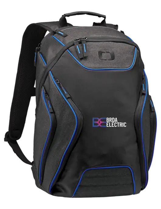 OGIO Royal Blue/Heather Grey Hatch Laptop Backpack
 w/Brda Electric Logo