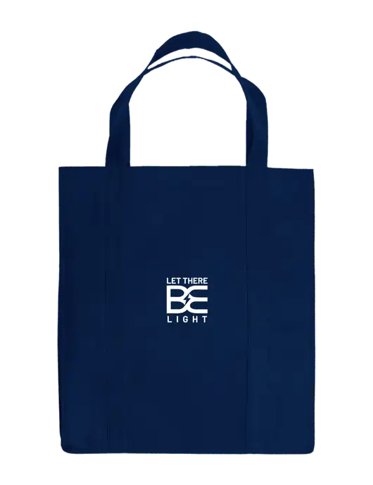 Eco Reusable Jumbo Navy Blue Shopping Bag w/Brda Electric Logo