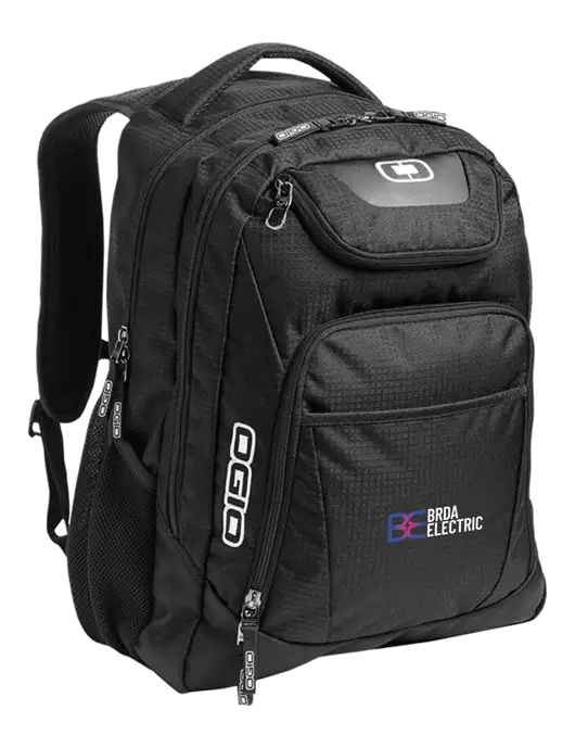 OGIO Black/Silver Excelsior Laptop Backpack w/Brda Electric Logo