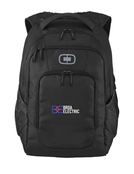 OGIO Black Logan Laptop Backpack
 w/Brda Electric Logo